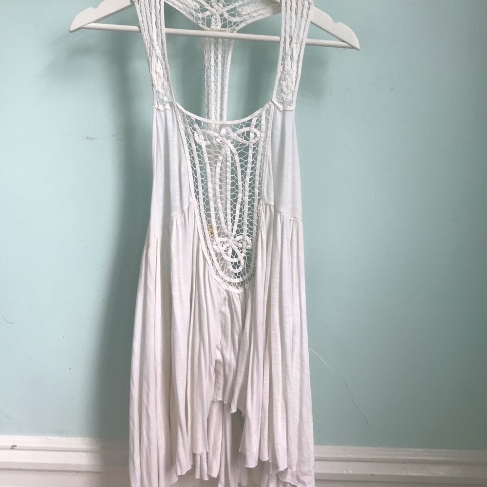 Free People White Crochet Dress